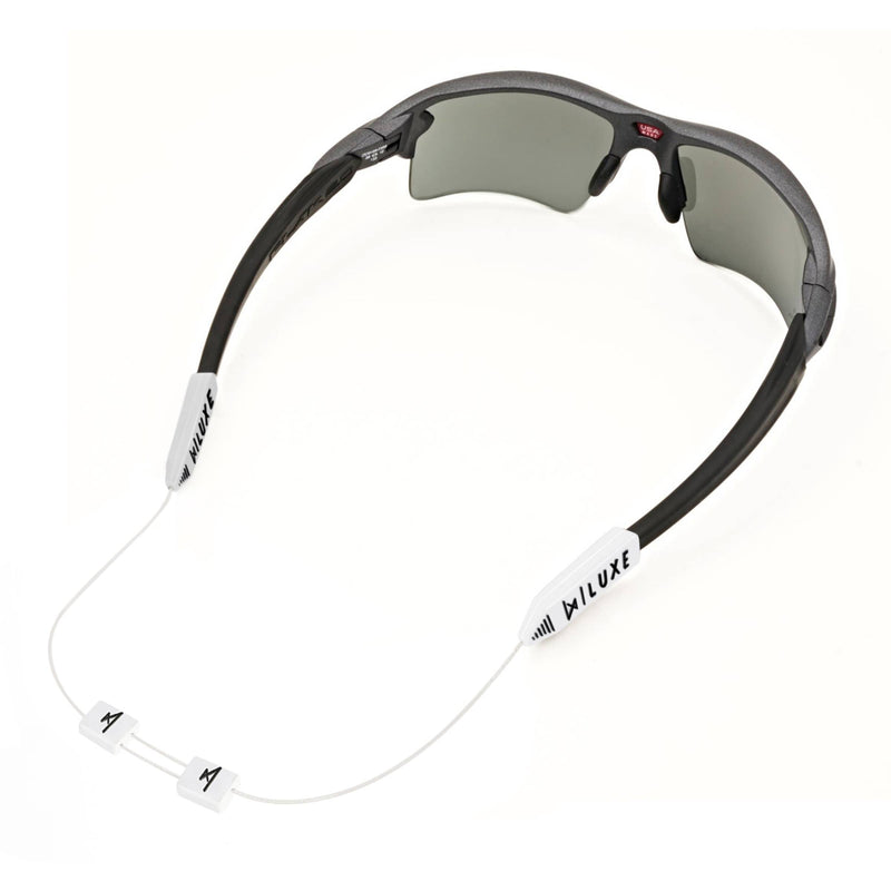 Luxe Performance Eyewear Cable Strap White/Black 14"