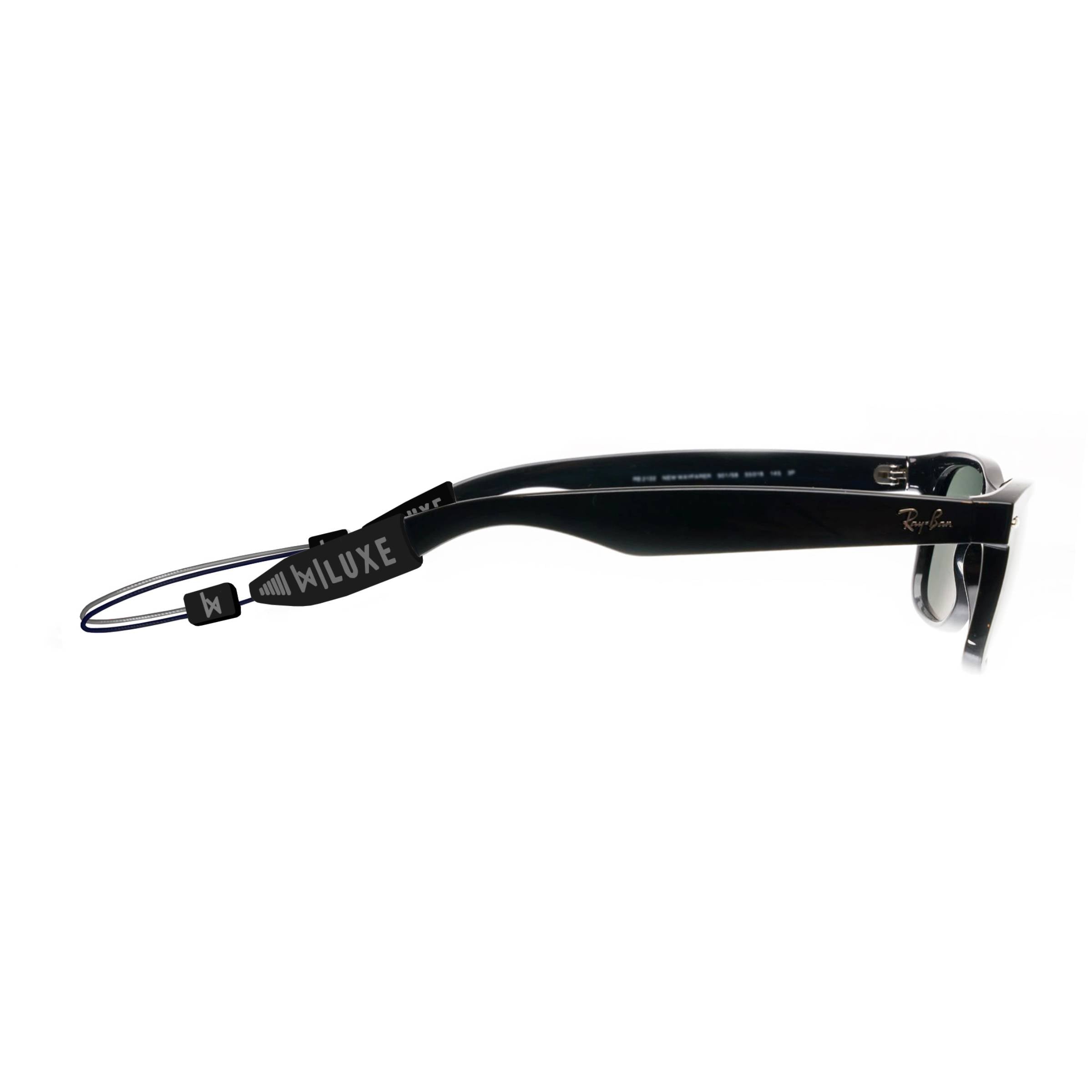 Luxe Performance Eyewear Cable Strap Grey & Black 14"