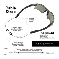 Luxe Performance Eyewear Cable Strap Tuna 14"