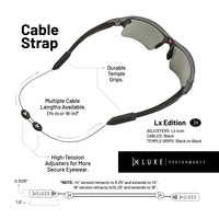 Luxe Performance Eyewear Cable Strap 16"